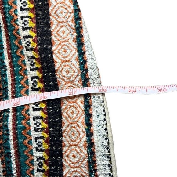 Teeze Me Juniors 3 Brown Tan Stripe Aztec Print Scoop Neck Fit And Flare Dress - Picture 8 of 8